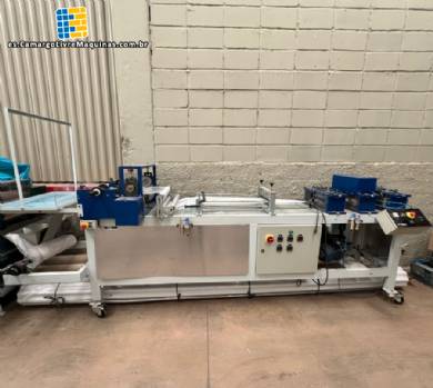 L�nea para la fabricaci�n de suelas desechables de tela no tejida para calzado