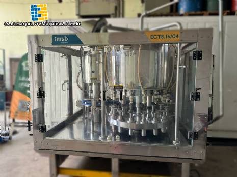 Llenadora rotativa de acero inoxidable con 16 boquillas IMSB para botellas y frascos