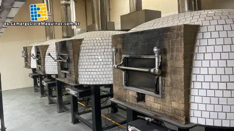 Horno rotatorio para pizza a gas y le�a Fornoflex Rotante Flex