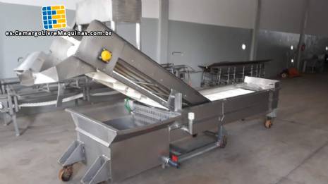 Glaseadora de pescado y marisco de acero inoxidable Brusinox 1500 kg/h