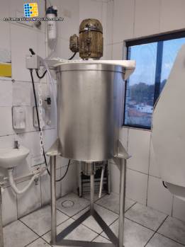 Tanque de mezcla de acero inoxidable para agitacin de emulsificacin.