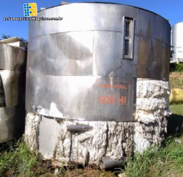 Tanque clarificador con filtro trub tipo Whirlpool para cervezas