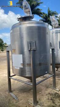 Tanque de acero inoxidable de 1500 litros sin agitador