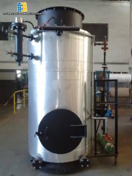 Caldera de acero inoxidable madera