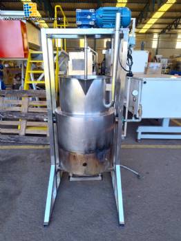 Olla de gas con camisa basculante de acero inoxidable de 100 litros