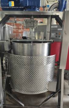 Tanque mezclador basculante de acero inoxidable, accionado por gas, de 300 litros.