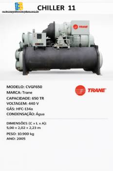 Enfriadora industrial refrigerada por agua Trane 650 TR