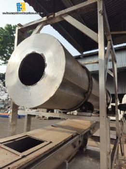 Mezclador de tambor tubular rotatorio y transportador de tornillo de acero inoxidable para piensos