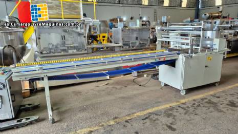 M�quina de envasado flowpack para panecillos de hamburguesa y perritos calientes, Rodopac