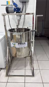 Olla de acero inoxidable con calentamiento a gas y eléctrico, PRSUL 80 litros, para dulces y lácteos. Olla de acero inoxidable con calentamiento a gas y eléctrico, PRSUL 80 litros, para dulces y lácteos.